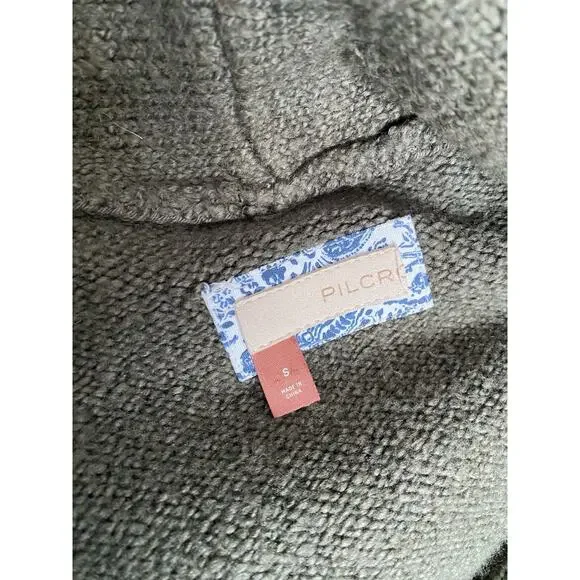 Anthropologie Pilcro cable knit shawl collar cardigan sweater olive Women S Knit - Picture 13 of 16